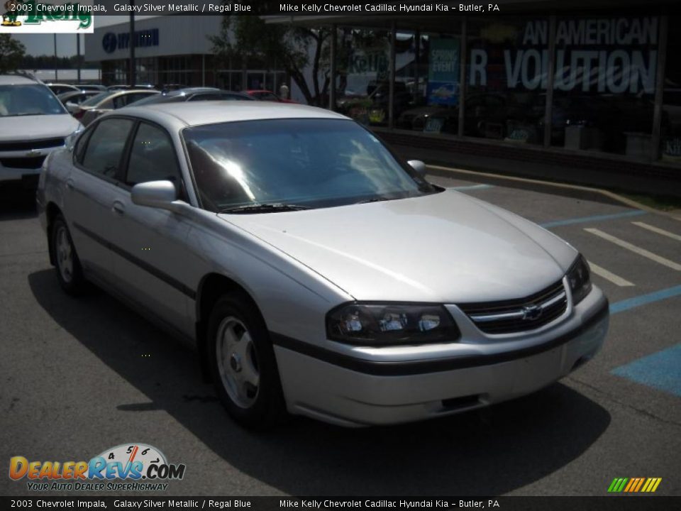 2003 Chevrolet Impala Galaxy Silver Metallic / Regal Blue Photo #1