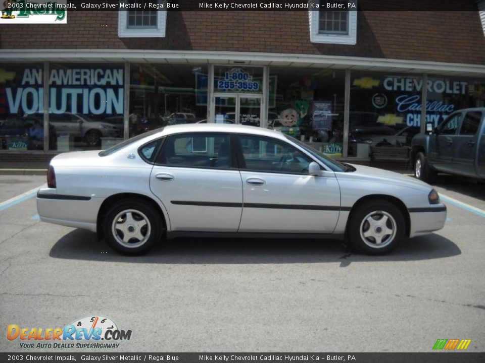 2003 Chevrolet Impala Galaxy Silver Metallic / Regal Blue Photo #2