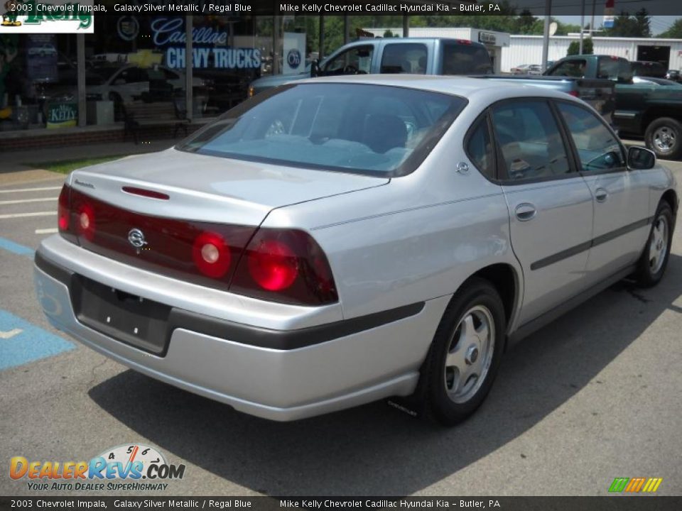 2003 Chevrolet Impala Galaxy Silver Metallic / Regal Blue Photo #3