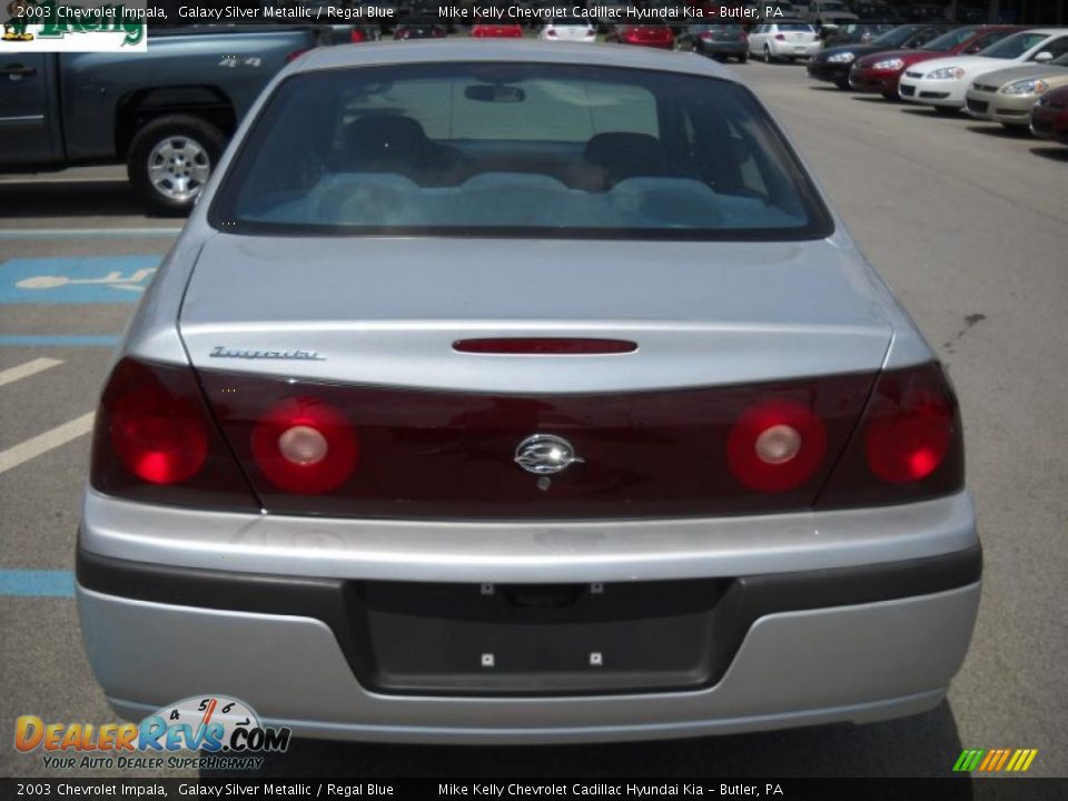 2003 Chevrolet Impala Galaxy Silver Metallic / Regal Blue Photo #4