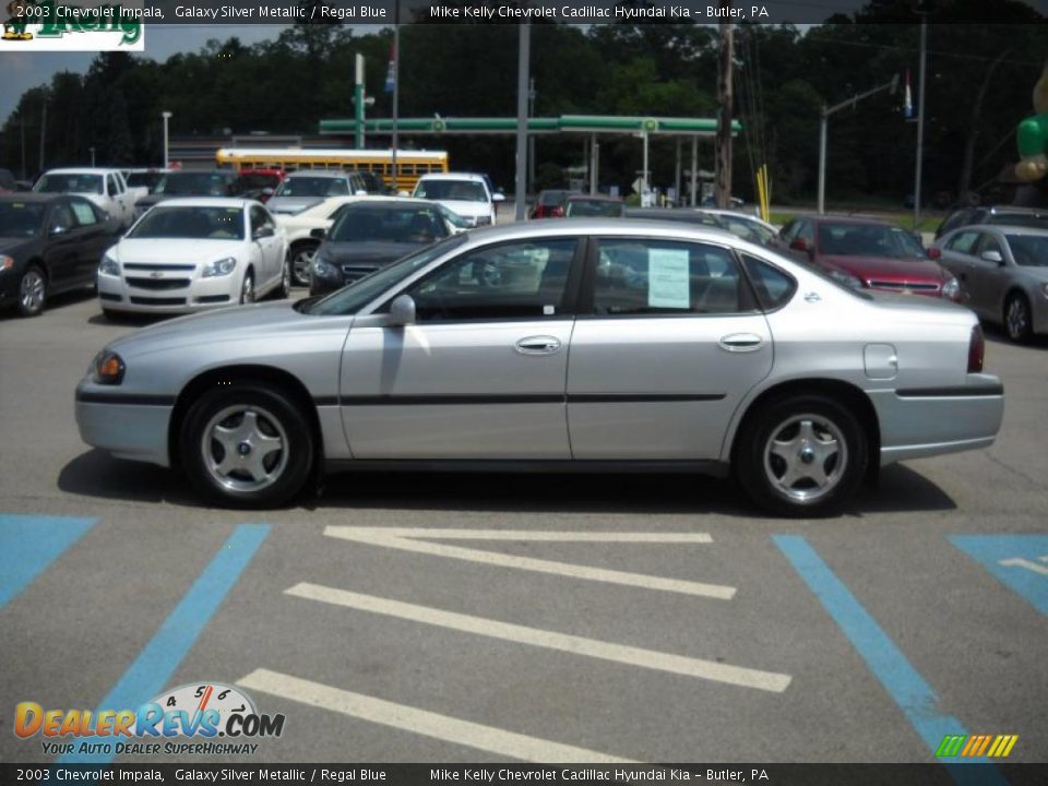 2003 Chevrolet Impala Galaxy Silver Metallic / Regal Blue Photo #6