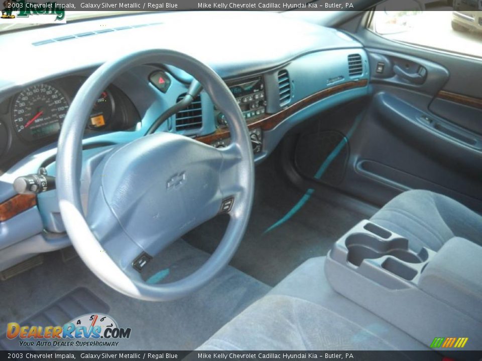 2003 Chevrolet Impala Galaxy Silver Metallic / Regal Blue Photo #8