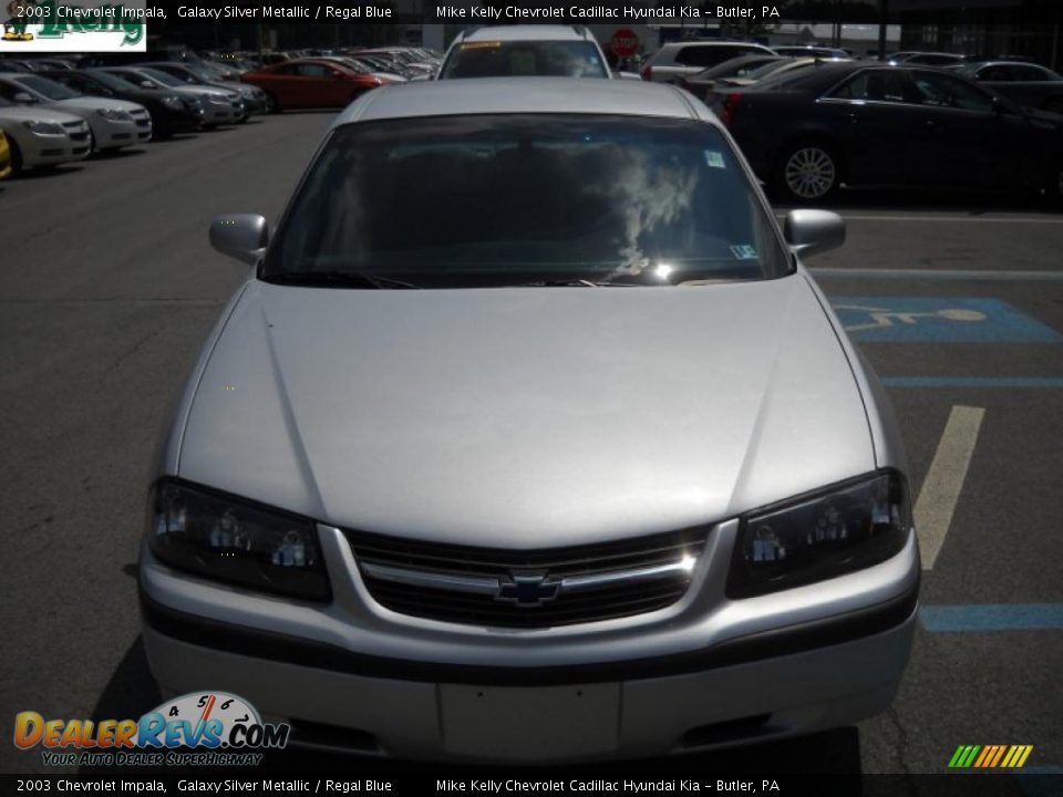 2003 Chevrolet Impala Galaxy Silver Metallic / Regal Blue Photo #15