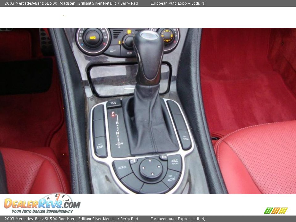 2003 Mercedes-Benz SL 500 Roadster Brilliant Silver Metallic / Berry Red Photo #21