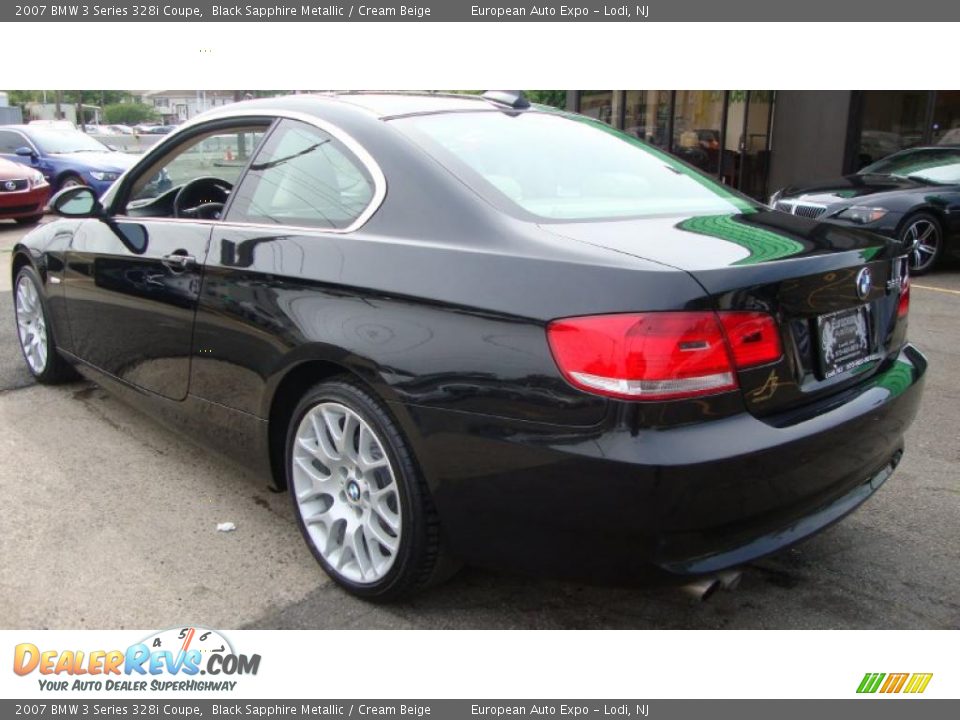 2007 BMW 3 Series 328i Coupe Black Sapphire Metallic / Cream Beige Photo #3
