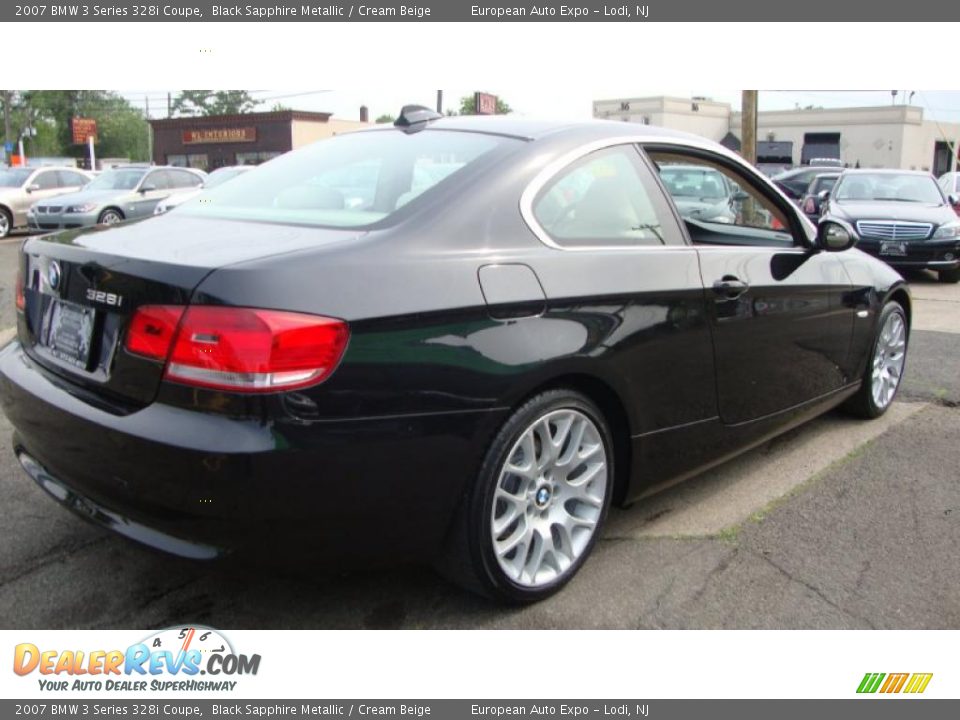 2007 BMW 3 Series 328i Coupe Black Sapphire Metallic / Cream Beige Photo #4
