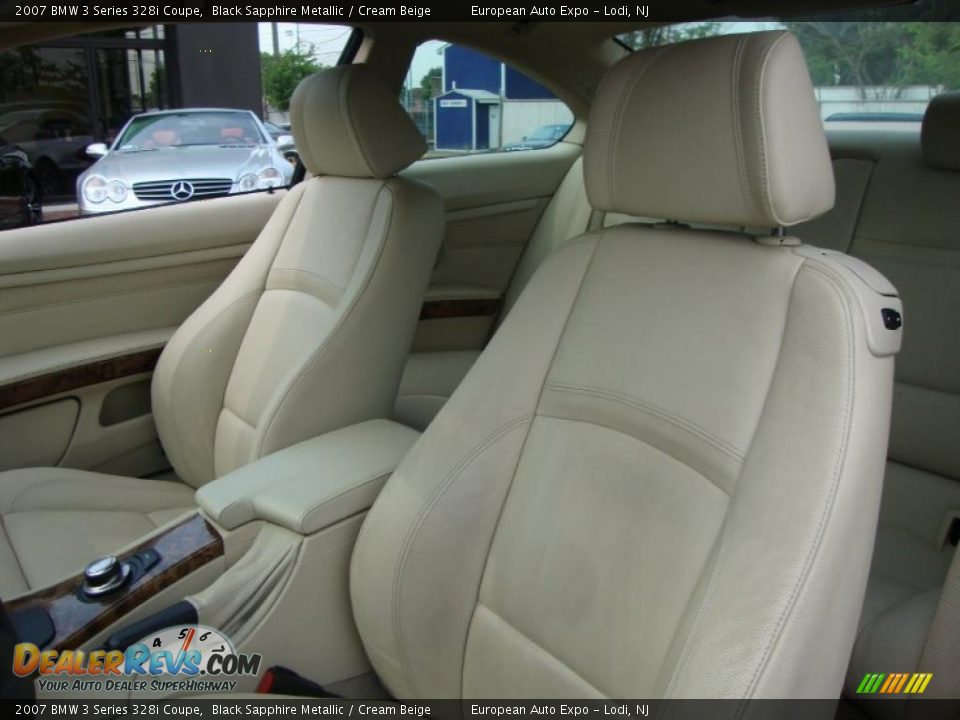 2007 BMW 3 Series 328i Coupe Black Sapphire Metallic / Cream Beige Photo #6