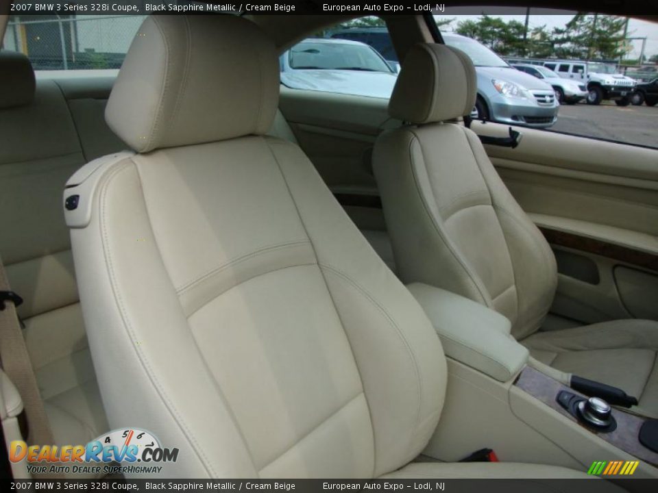 2007 BMW 3 Series 328i Coupe Black Sapphire Metallic / Cream Beige Photo #9