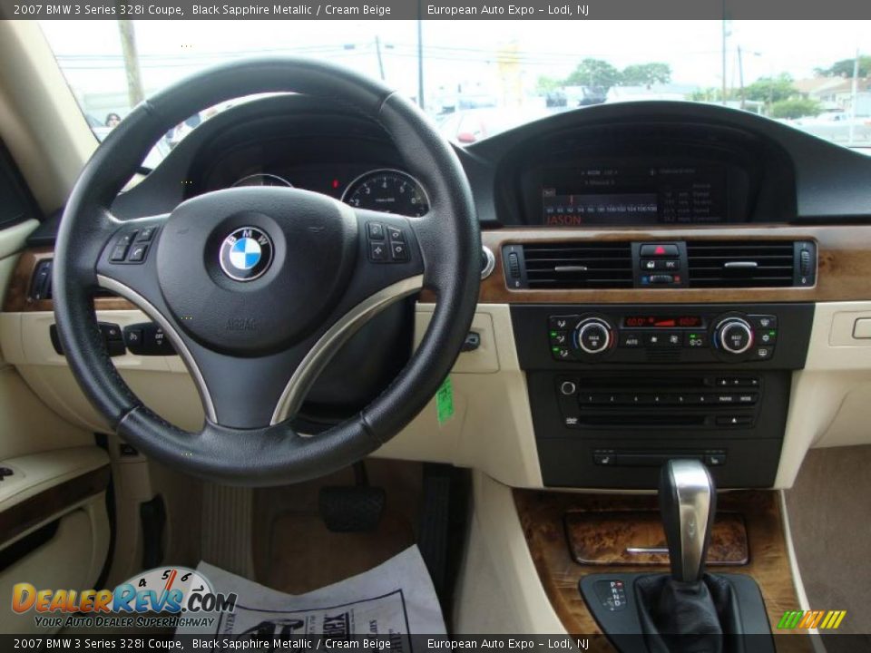 2007 BMW 3 Series 328i Coupe Black Sapphire Metallic / Cream Beige Photo #11