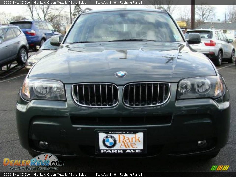 2006 BMW X3 3.0i Highland Green Metallic / Sand Beige Photo #3
