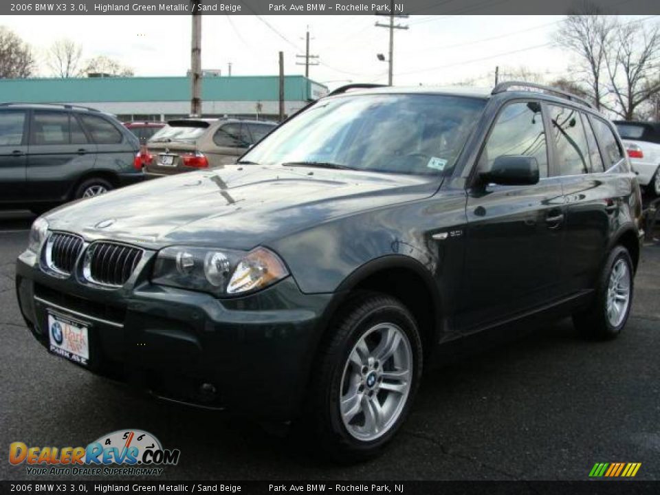 2006 BMW X3 3.0i Highland Green Metallic / Sand Beige Photo #4