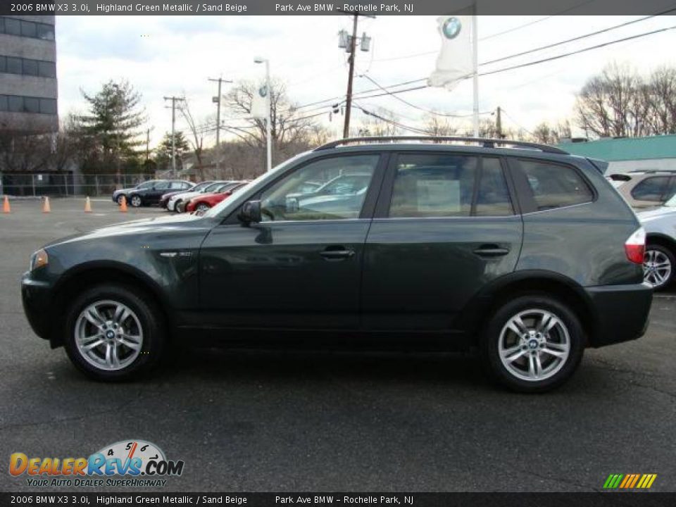 2006 BMW X3 3.0i Highland Green Metallic / Sand Beige Photo #5