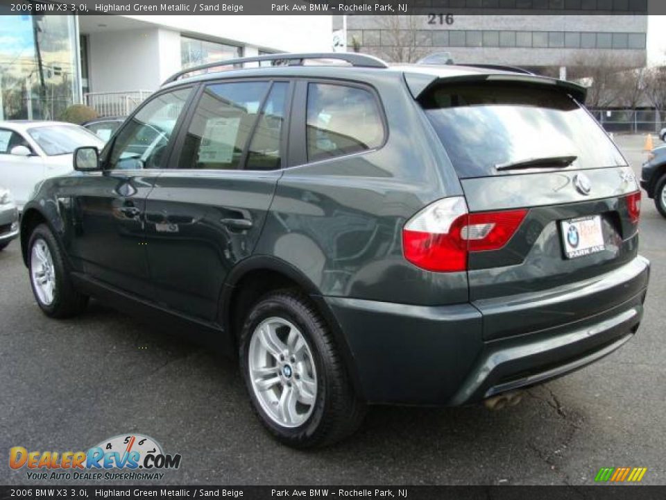 2006 BMW X3 3.0i Highland Green Metallic / Sand Beige Photo #6