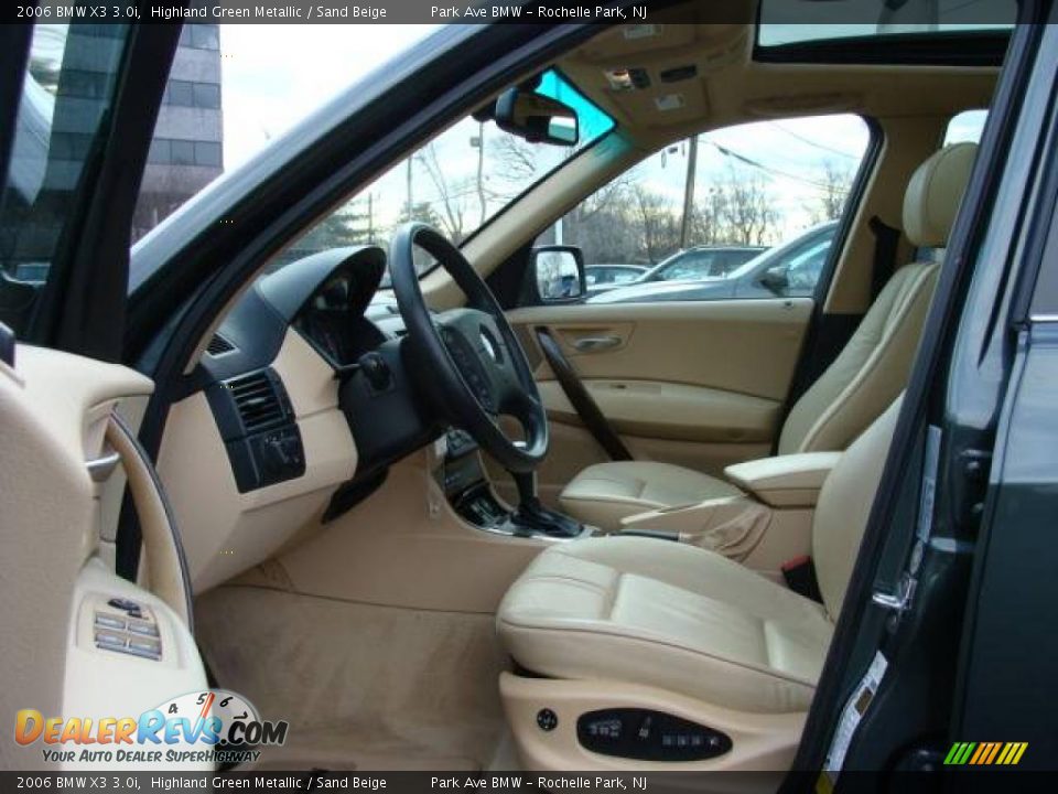 2006 BMW X3 3.0i Highland Green Metallic / Sand Beige Photo #10
