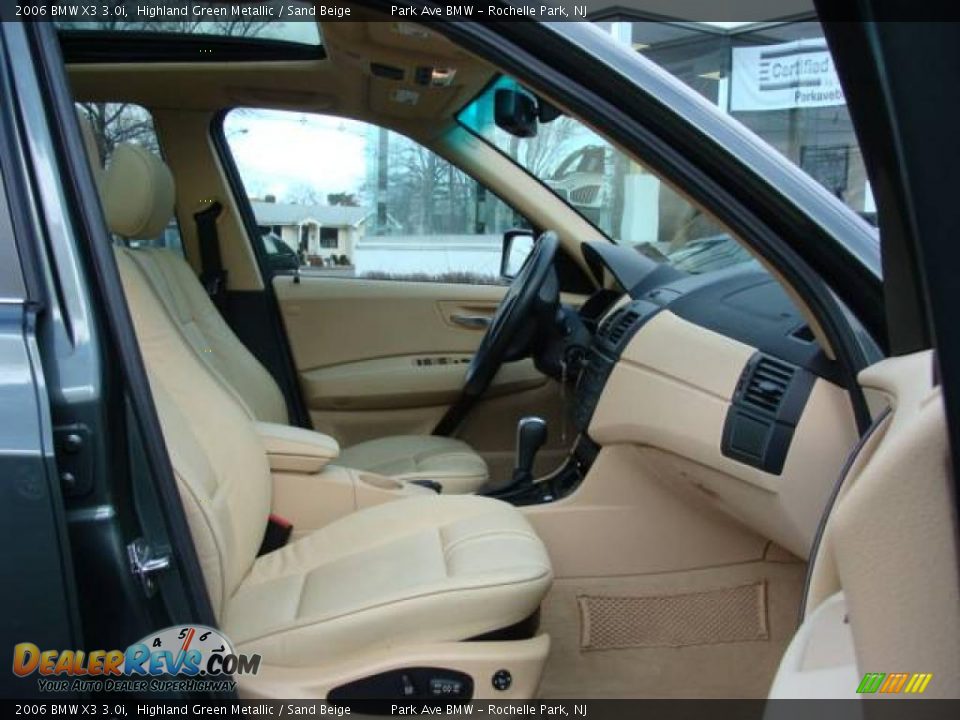 2006 BMW X3 3.0i Highland Green Metallic / Sand Beige Photo #23