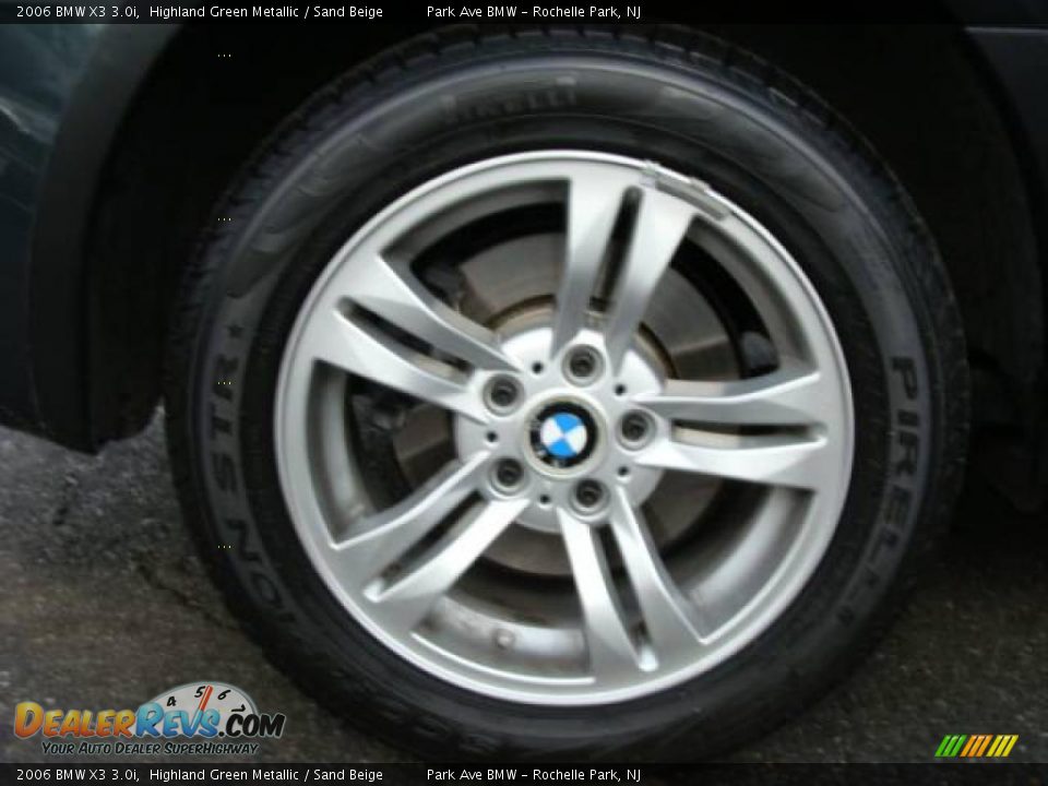2006 BMW X3 3.0i Highland Green Metallic / Sand Beige Photo #24