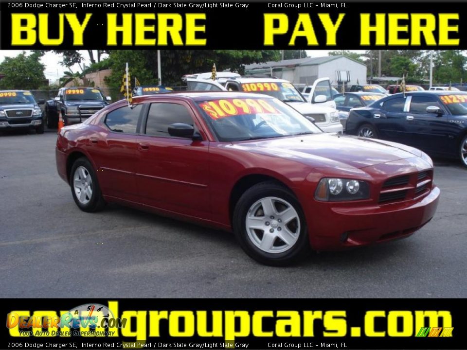 2006 Dodge Charger SE Inferno Red Crystal Pearl / Dark Slate Gray/Light Slate Gray Photo #1