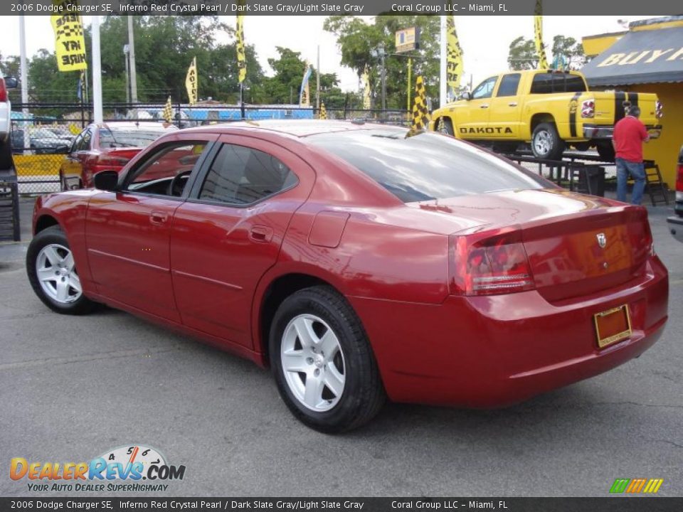 2006 Dodge Charger SE Inferno Red Crystal Pearl / Dark Slate Gray/Light Slate Gray Photo #4