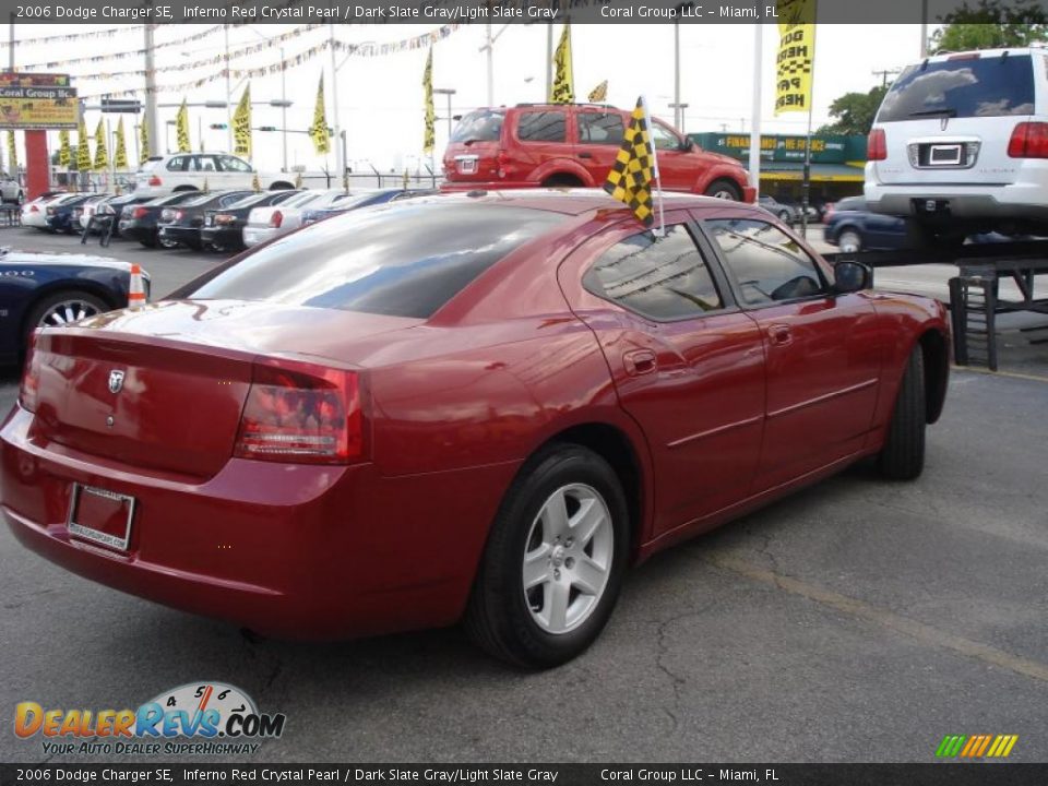 2006 Dodge Charger SE Inferno Red Crystal Pearl / Dark Slate Gray/Light Slate Gray Photo #6