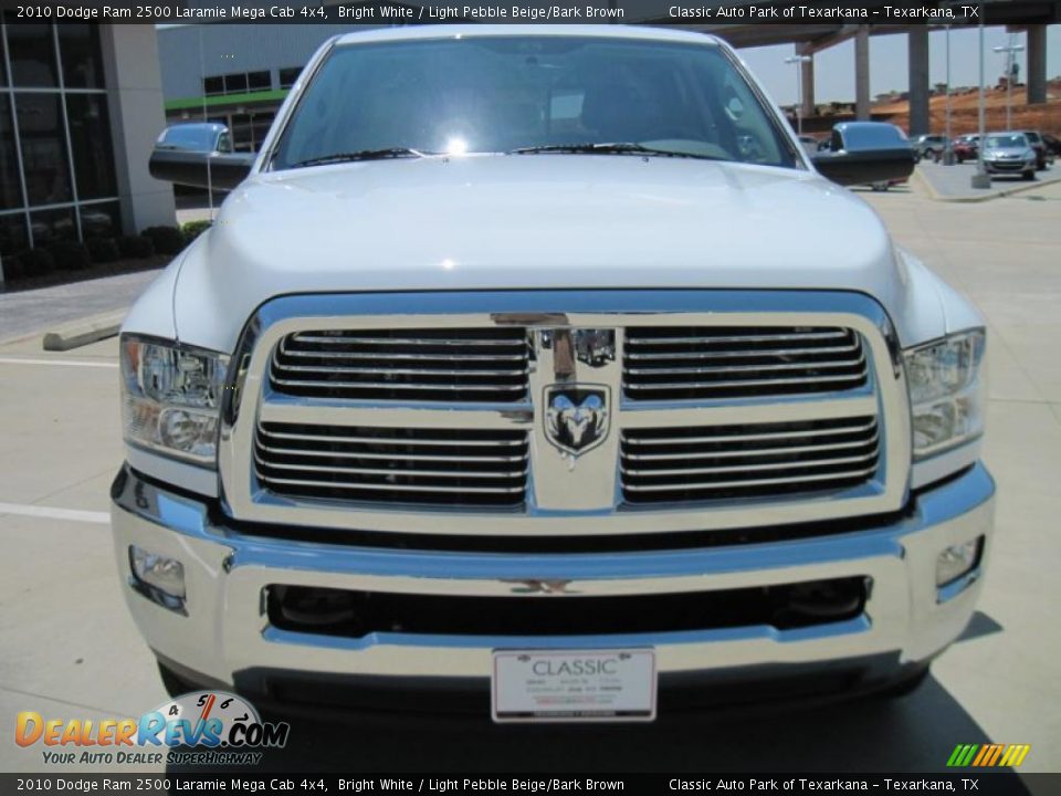 2010 Dodge Ram 2500 Laramie Mega Cab 4x4 Bright White / Light Pebble Beige/Bark Brown Photo #5