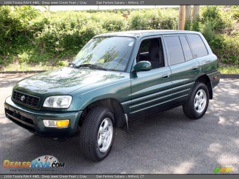 1999 Toyota RAV4 4WD Deep Jewel Green Pearl / Gray Photo #1