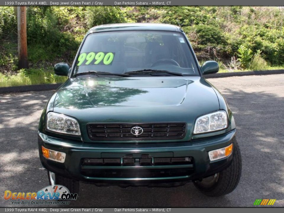 1999 Toyota RAV4 4WD Deep Jewel Green Pearl / Gray Photo #2