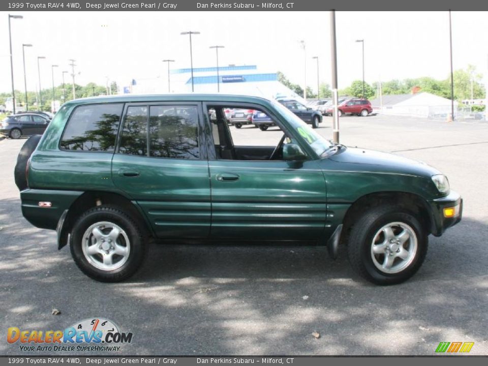 1999 Toyota RAV4 4WD Deep Jewel Green Pearl / Gray Photo #4