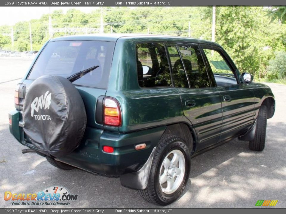 1999 Toyota RAV4 4WD Deep Jewel Green Pearl / Gray Photo #5