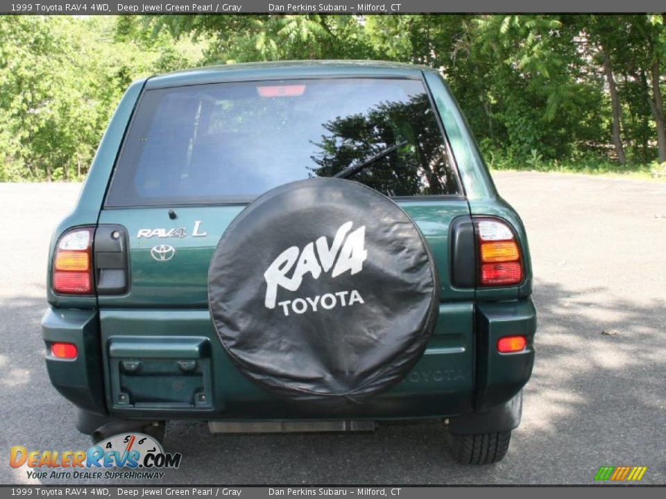 1999 Toyota RAV4 4WD Deep Jewel Green Pearl / Gray Photo #6