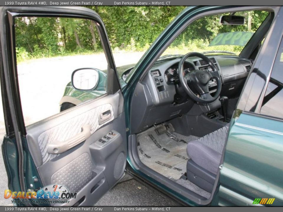 1999 Toyota RAV4 4WD Deep Jewel Green Pearl / Gray Photo #10