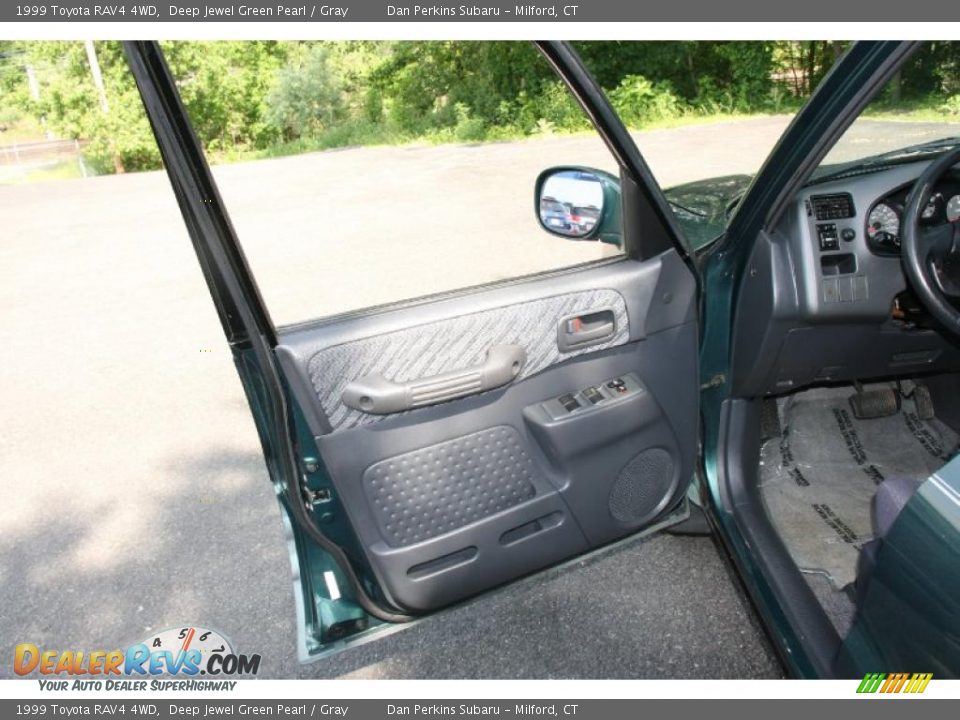 1999 Toyota RAV4 4WD Deep Jewel Green Pearl / Gray Photo #13