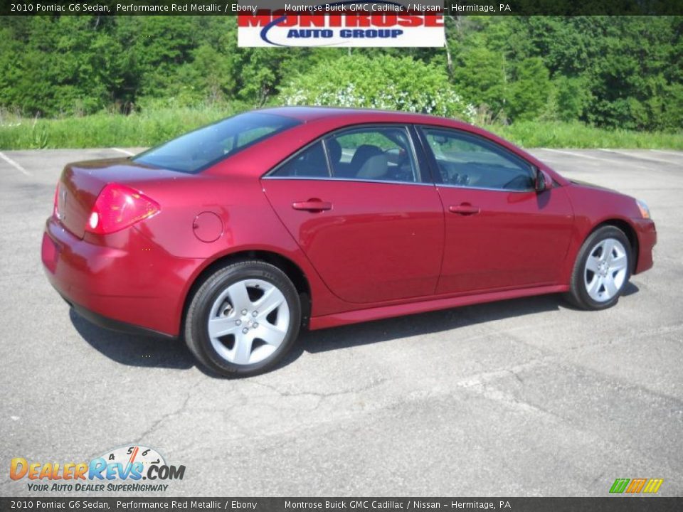 2010 Pontiac G6 Sedan Performance Red Metallic / Ebony Photo #2