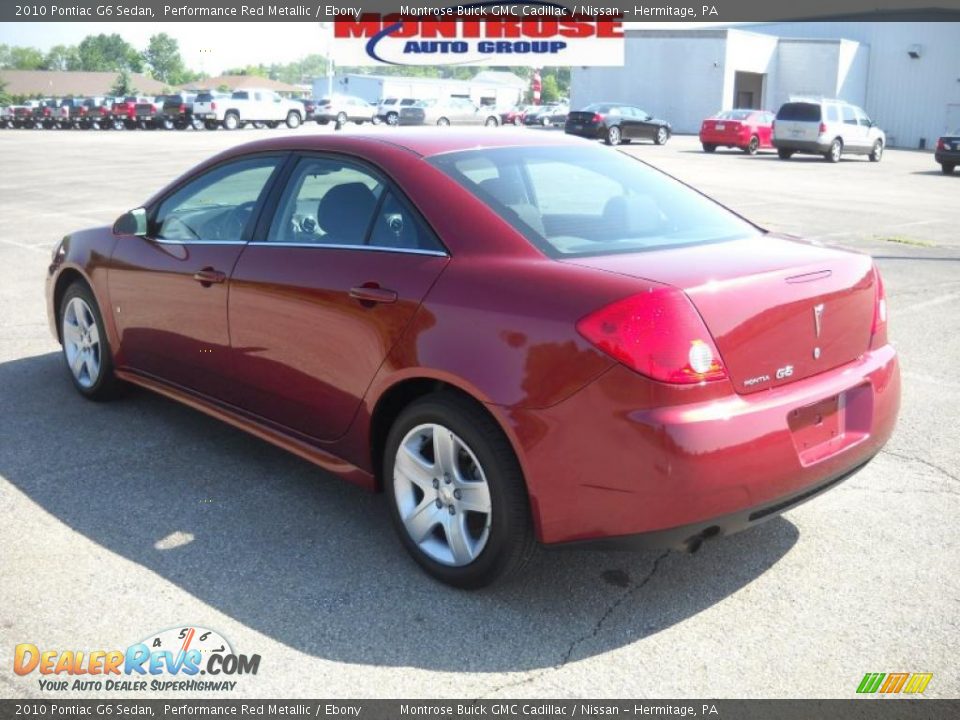 2010 Pontiac G6 Sedan Performance Red Metallic / Ebony Photo #5