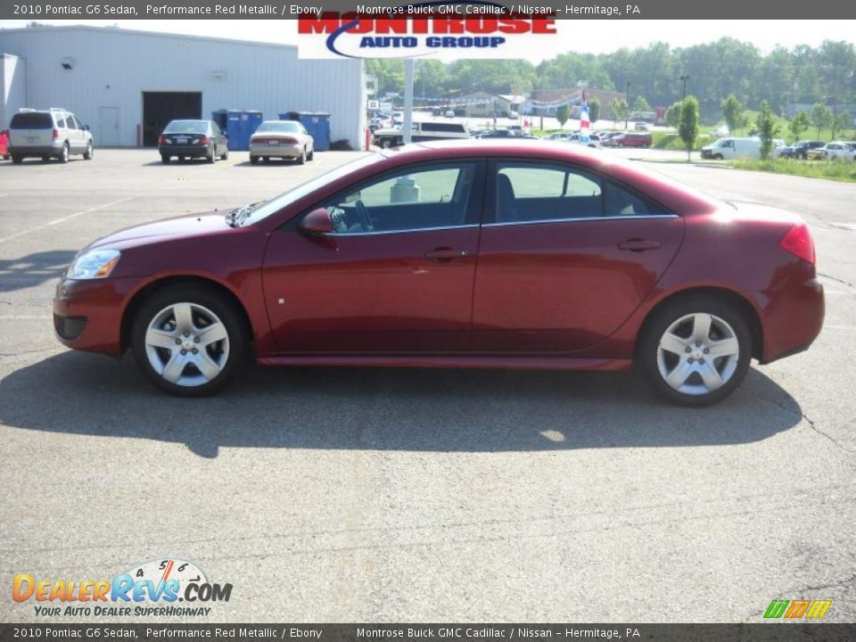 2010 Pontiac G6 Sedan Performance Red Metallic / Ebony Photo #7