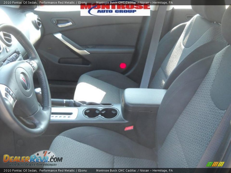 2010 Pontiac G6 Sedan Performance Red Metallic / Ebony Photo #10