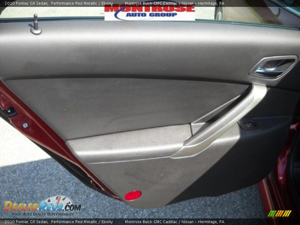 2010 Pontiac G6 Sedan Performance Red Metallic / Ebony Photo #12