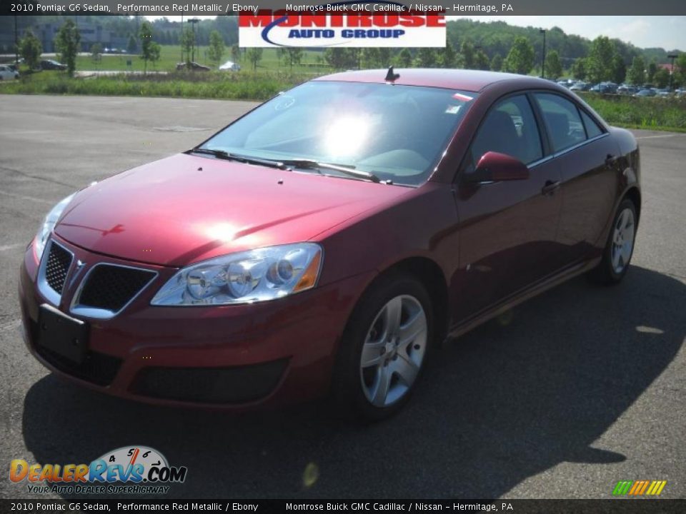 2010 Pontiac G6 Sedan Performance Red Metallic / Ebony Photo #20