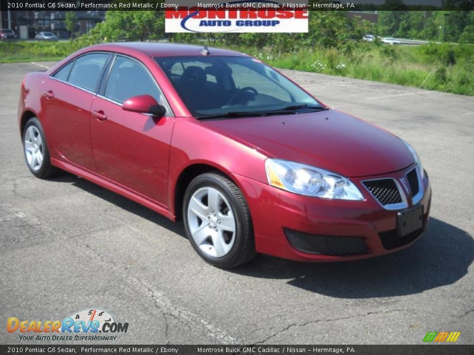 2010 Pontiac G6 Sedan Performance Red Metallic / Ebony Photo #22