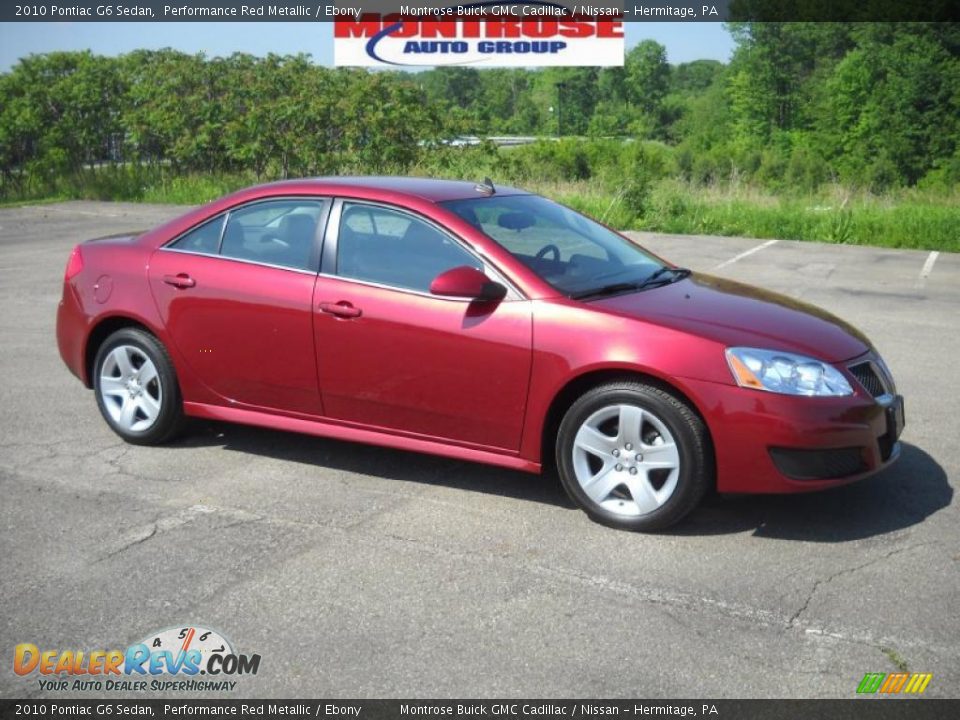 2010 Pontiac G6 Sedan Performance Red Metallic / Ebony Photo #23