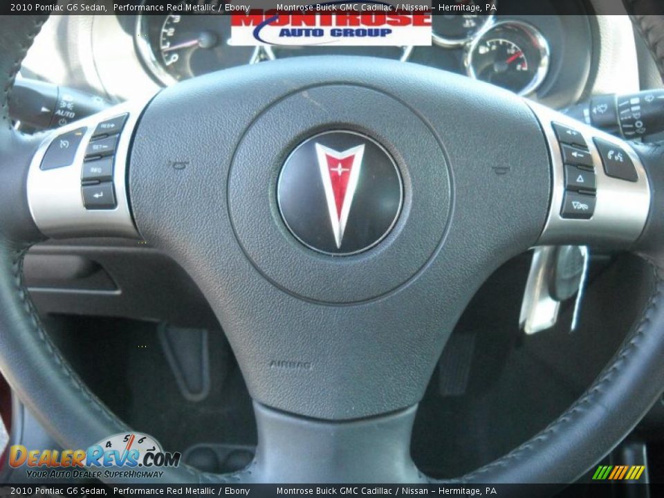 2010 Pontiac G6 Sedan Performance Red Metallic / Ebony Photo #29