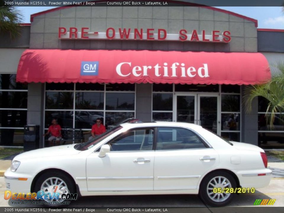 2005 Hyundai XG350 L Powder White Pearl / Beige Photo #1