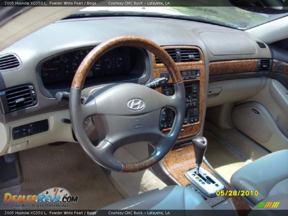 2005 Hyundai XG350 L Powder White Pearl / Beige Photo #8