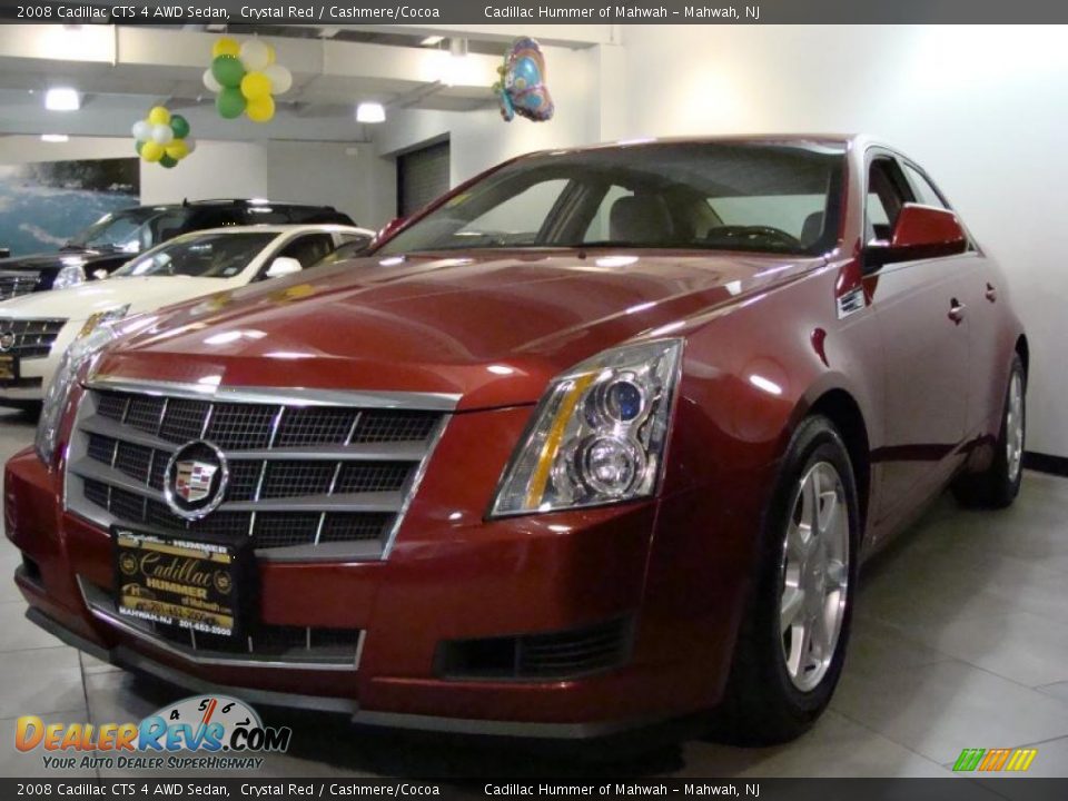 2008 Cadillac CTS 4 AWD Sedan Crystal Red / Cashmere/Cocoa Photo #1