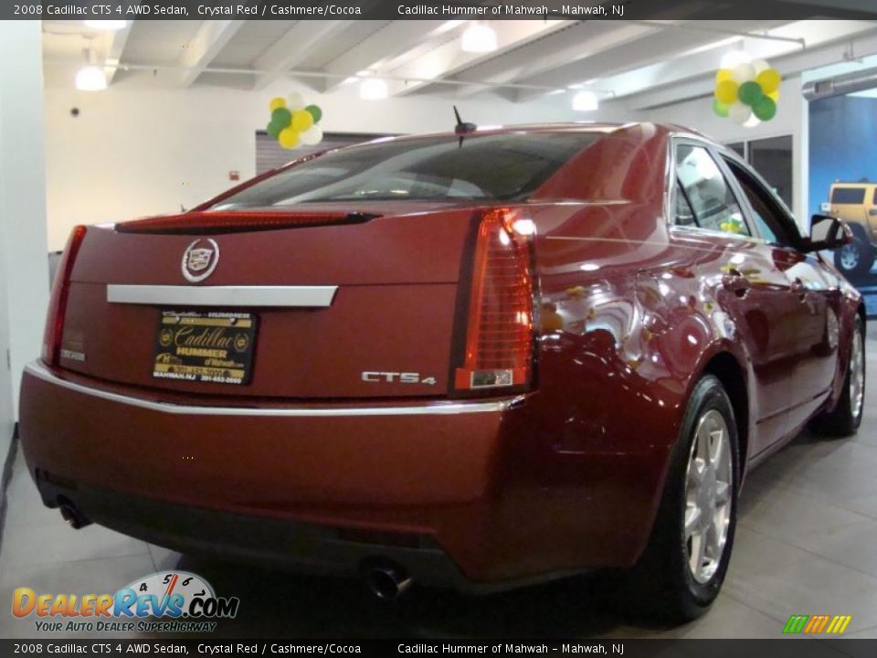 2008 Cadillac CTS 4 AWD Sedan Crystal Red / Cashmere/Cocoa Photo #2