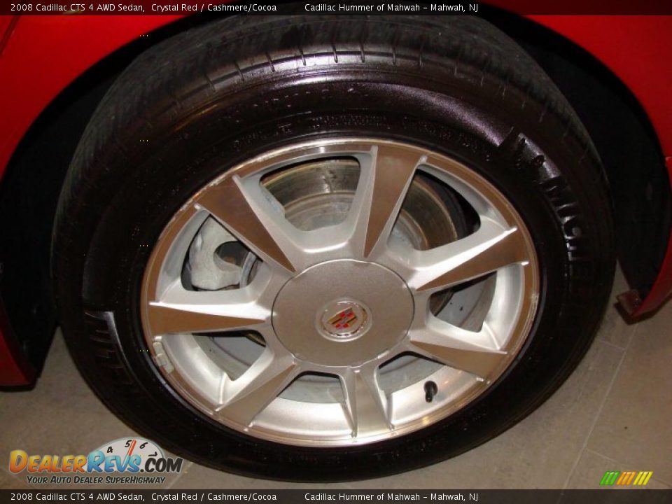 2008 Cadillac CTS 4 AWD Sedan Crystal Red / Cashmere/Cocoa Photo #7
