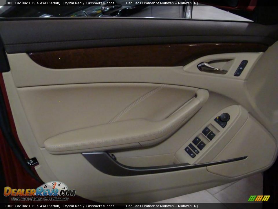 2008 Cadillac CTS 4 AWD Sedan Crystal Red / Cashmere/Cocoa Photo #9