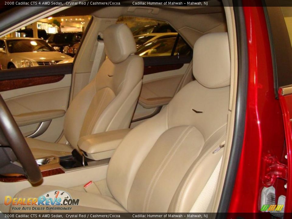 2008 Cadillac CTS 4 AWD Sedan Crystal Red / Cashmere/Cocoa Photo #10