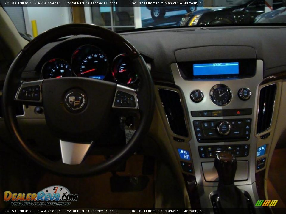 2008 Cadillac CTS 4 AWD Sedan Crystal Red / Cashmere/Cocoa Photo #11