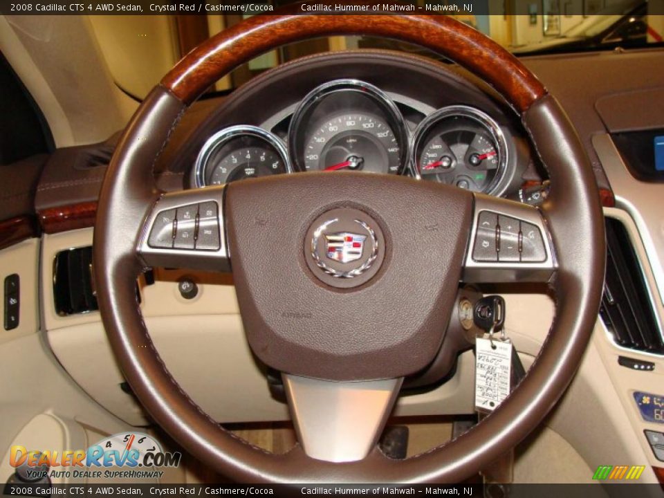 2008 Cadillac CTS 4 AWD Sedan Crystal Red / Cashmere/Cocoa Photo #14