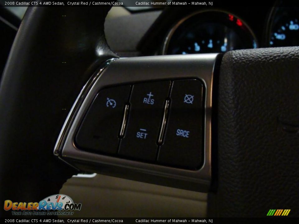 2008 Cadillac CTS 4 AWD Sedan Crystal Red / Cashmere/Cocoa Photo #15